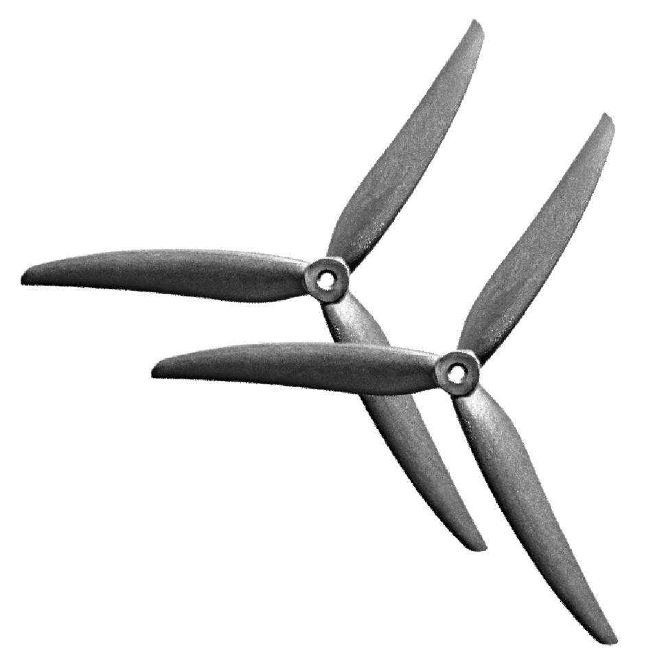 Пропеллеры для FPV HQProp 10x5x3 Black (10", 3 лопасти, пара CW/CCW) (MQ10X5X3B-GRN)