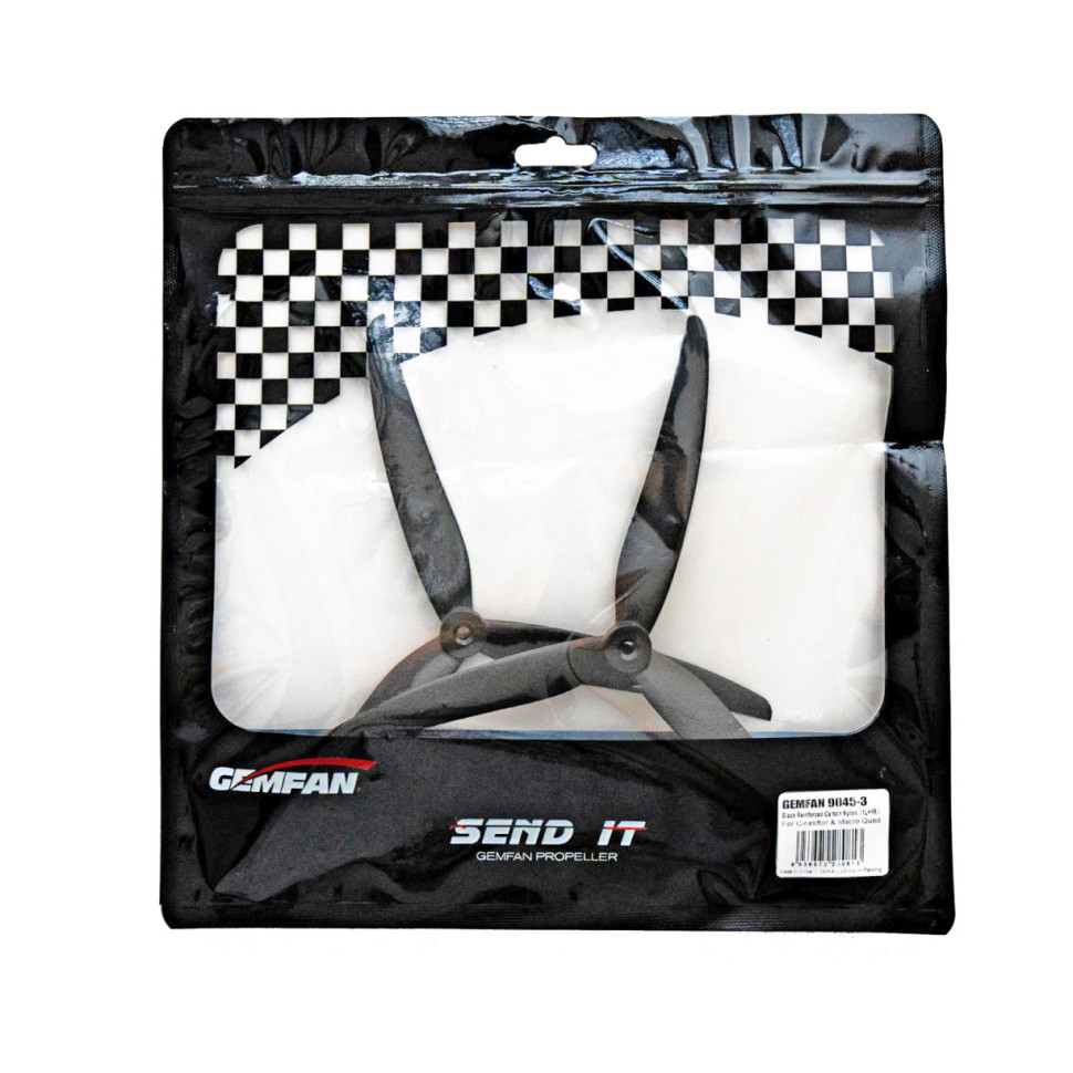 Пропеллеры для FPV Gemfan Cinelifter 9045-3 (9", 3 лопасти, CW/CCW) (PMGN9045-3B)