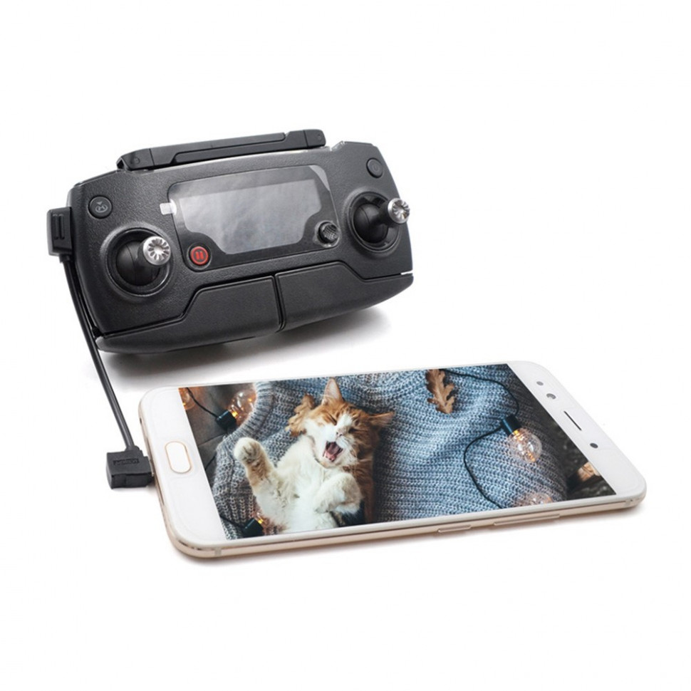 Кабель StartRC для пульта DJI Mavic Pro, 2, Air, Spark, Mini, SE 10 см, Micro-USB (1104558)