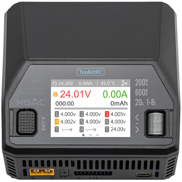 Зарядное устройство ToolkitRC M8AC (AC 200 Вт / DC 600 Вт) 