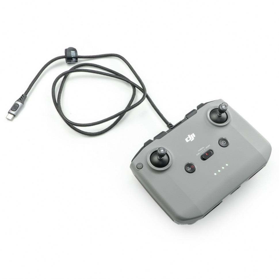 Удлиненный кабель Type-C на Type-C 1м. для пульта DJI Mavic 3 / Air 2 / Air 2S / Mini 3 / Mini 2 (в оплетке)