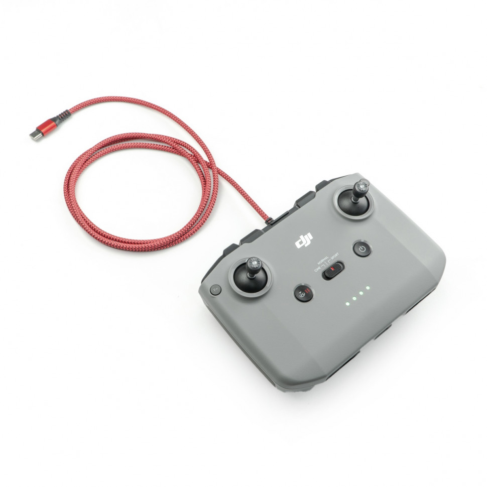 Удлиненный кабель Type-C на Type-C 1.2 м. для пульта DJI Mavic 3 / Air 2 / Air 2S / Mini 3 / Mini 2 (в оплетке)