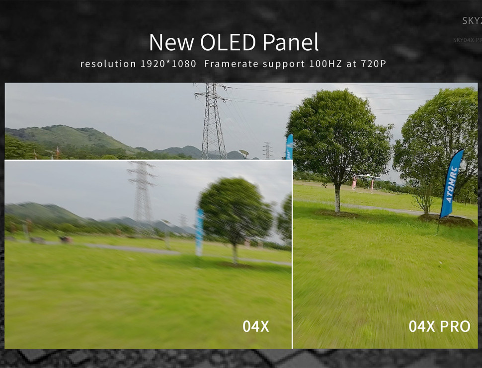 Видео очки для FPV Skyzone SKY04X PRO OLED 5.8G FullHD с приёмником SteadyView (SKY04XP)