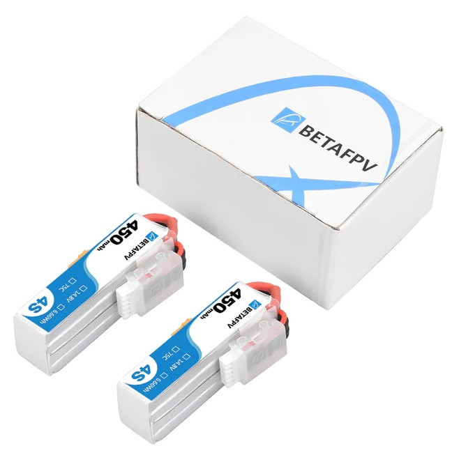 Аккумулятор BetaFPV 450mah 4S 75C Lipo Battery (2 шт.)