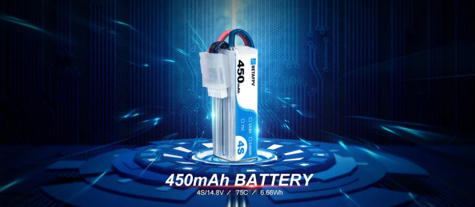 Аккумулятор BetaFPV 450mah 4S 75C Lipo Battery (2 шт.)
