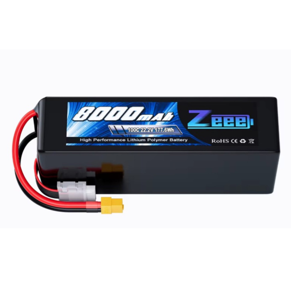 Аккумулятор для FPV Zeeepower 8000mAh, 6S, 22.2V (ZEEE8000-100-6S)