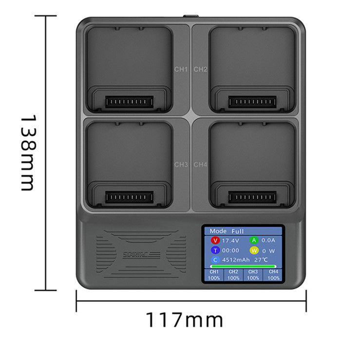 Зарядный хаб StartRC для четырех аккумуляторов DJI Mavic 3 / Mavic 3E / Mavic 3T / Mavic 3 Pro (1126150)