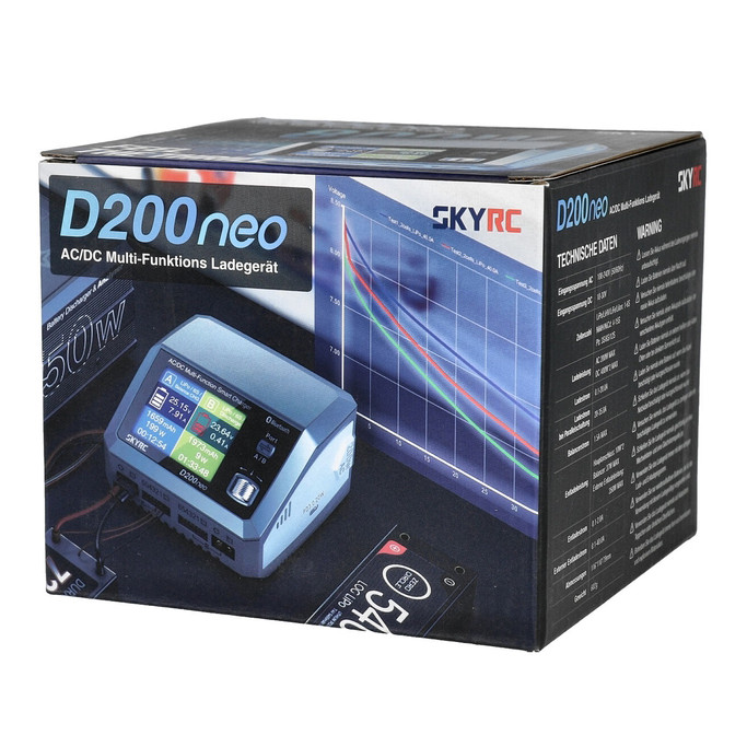 Зарядное устройство SkyRC D200neo (АС 200 Вт / 2* DC 400 Вт) (SK-100196)