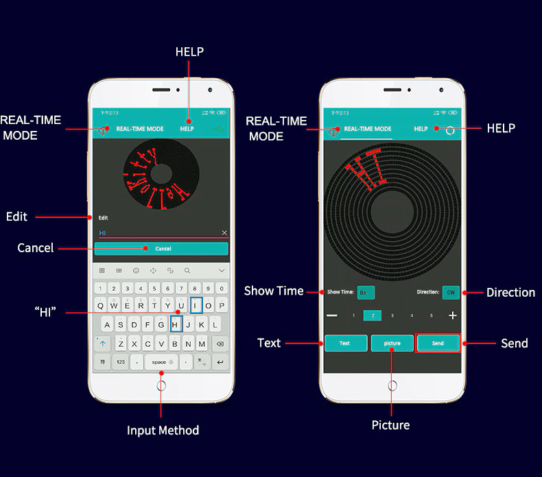 Пропеллеры STARTRC светодиодные программируемые для DJI Mavic 2 (1 пара)