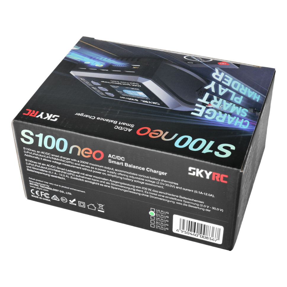 Зарядное устройство SkyRC S100 Neo (АС 100 Вт / DC 200 Вт) (SK-100202-01)