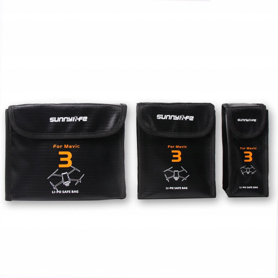 Огнеупорный чехол Sunnylife для трех аккумуляторов DJI Mavic 3 (M3-DC106)