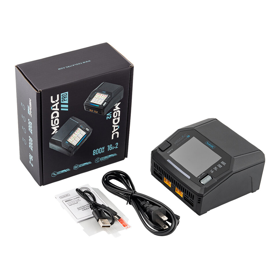 Зарядное устройство ToolkitRC M6DAC V2 (AC 220 Вт / 2* DC 400 Вт)