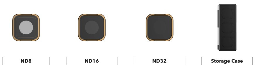Набор фильтров PolarPro ND8, ND16, ND32 для GoPro Hero 11, Hero 10, Hero 9 APPRO-005 (H9-SHUTTER)