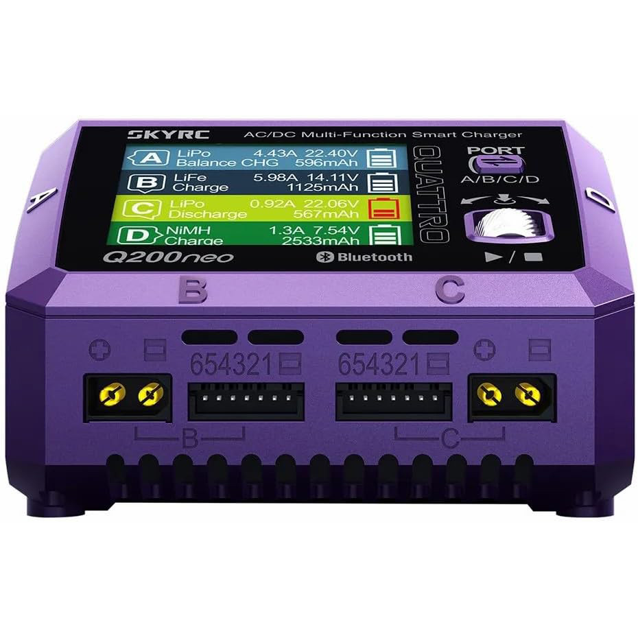 Зарядное устройство SkyRC Q200Neo (АС 200 Вт / 2* DC 400 Вт) (SK-100197-01)